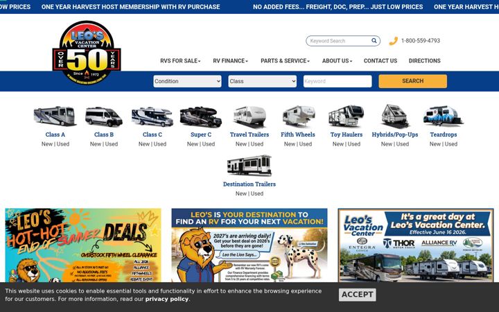 Screenshot of leosrv.com