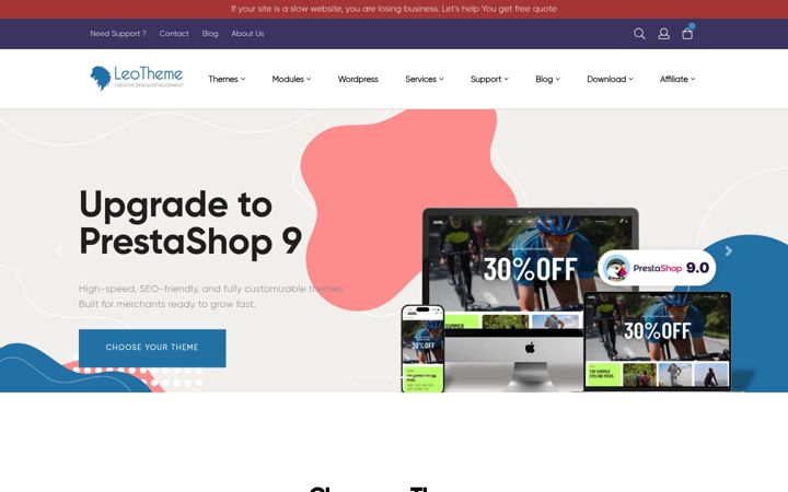 Screenshot of leotheme.com