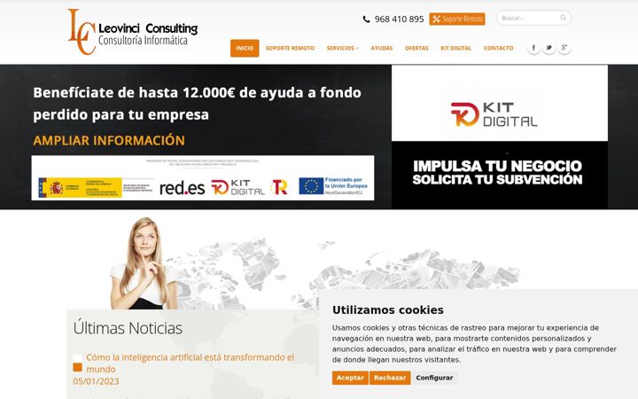 Screenshot of leovinciconsulting.com