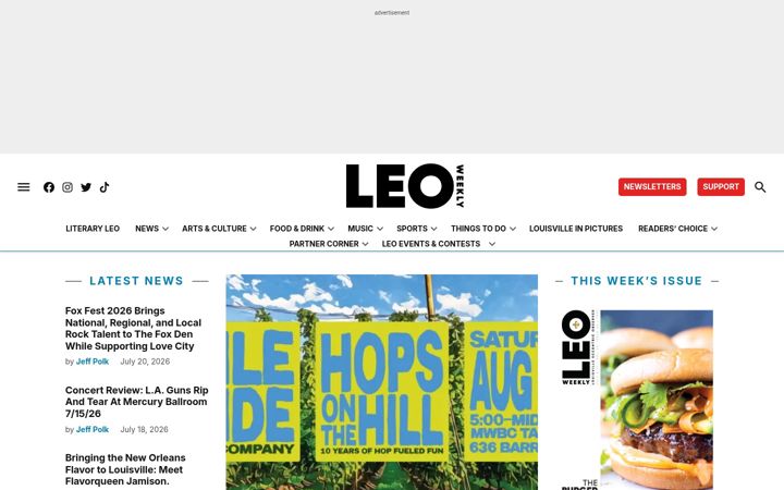 Screenshot of leoweekly.com