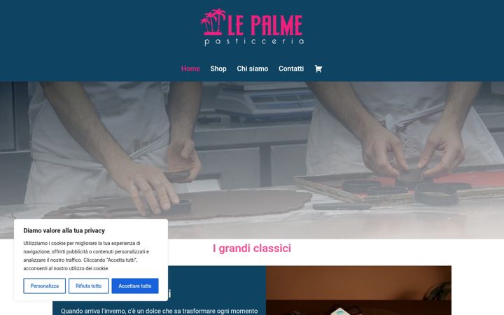 Screenshot of lepalmepasticceria.it