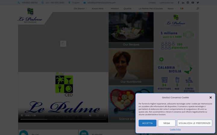Screenshot of lepalmeristorazione.com