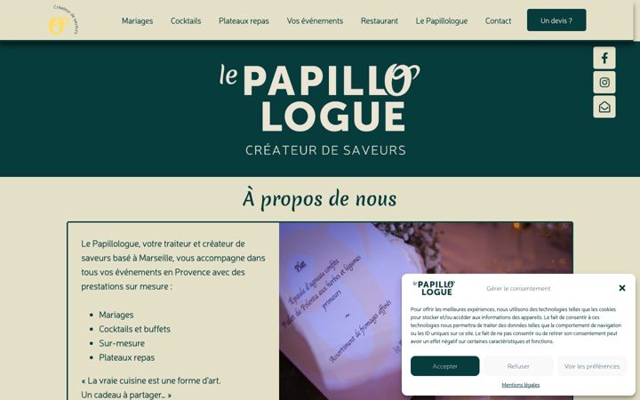 Screenshot of lepapillologue.com