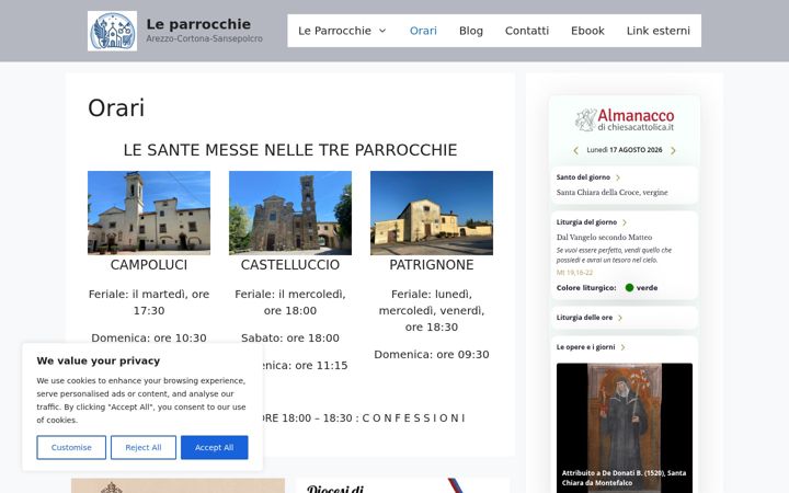 Screenshot of leparrocchie.org