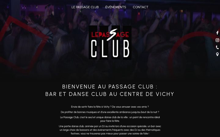 Screenshot of lepassageclub-vichy.fr