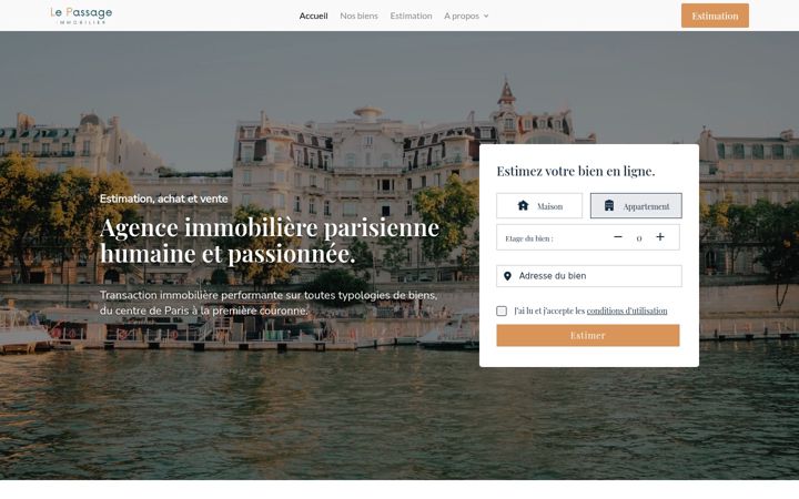 Screenshot of lepassageimmobilier.fr