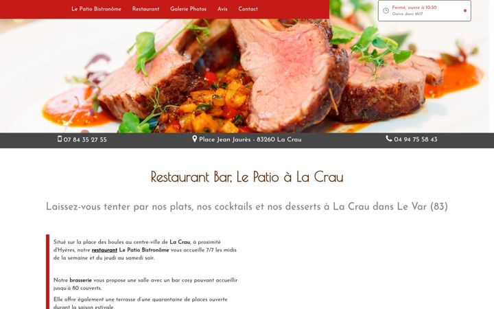 Screenshot of lepatiolacrau-83.fr