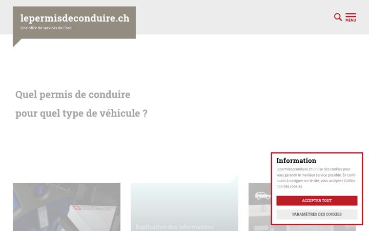 Screenshot of lepermisdeconduire.ch