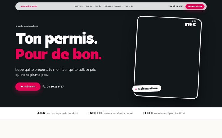 Skjermbilde av lepermislibre.fr