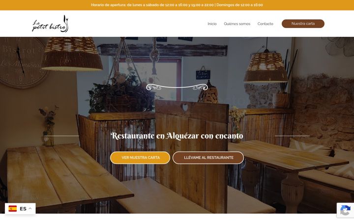 Screenshot of lepetitbistrorestaurante.com