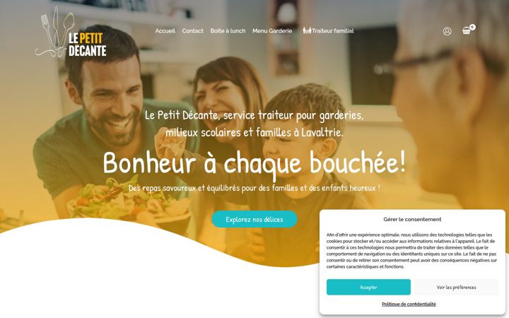 Screenshot of lepetitdecante.com