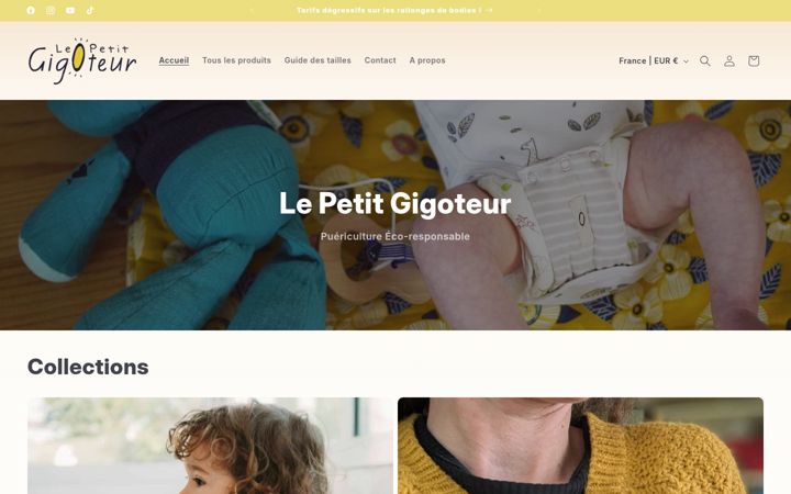 Screenshot of lepetitgigoteur.com