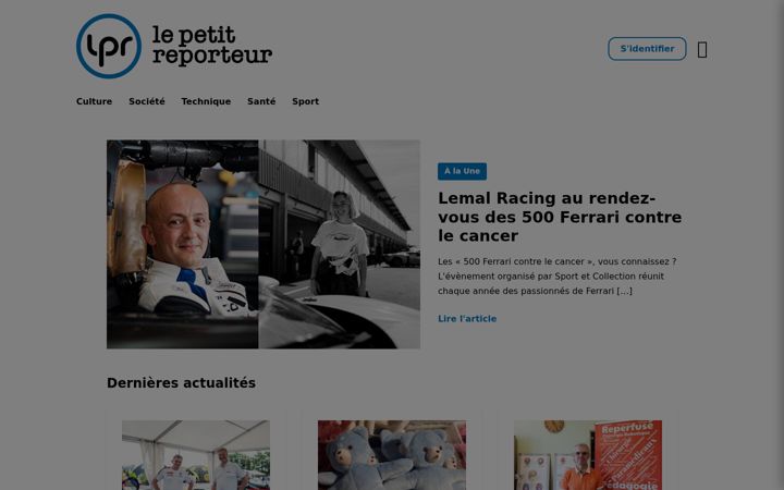 Screenshot of lepetitreporteur.com