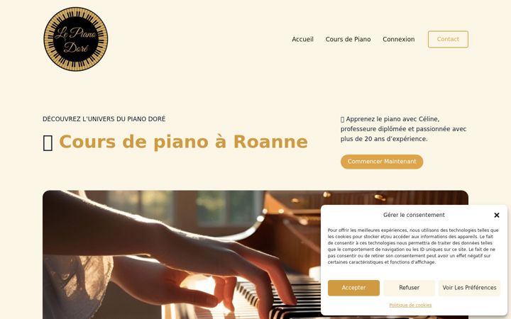 Screenshot of lepianodore.fr