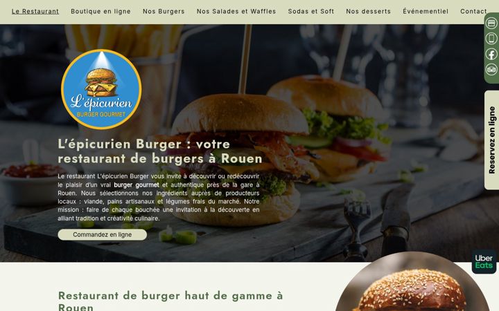 Screenshot of lepicurienburger.fr