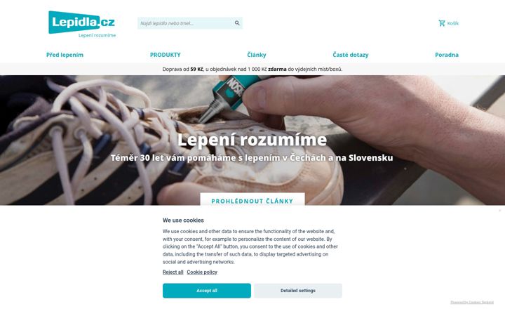Screenshot of lepidla.cz