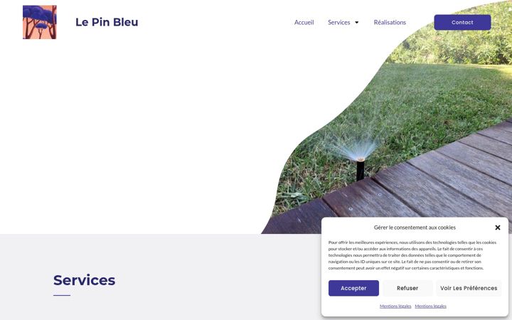 Screenshot of lepinbleu.fr