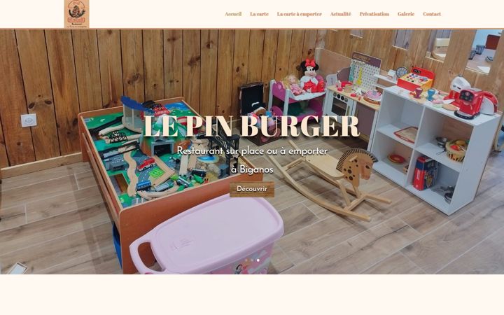 Screenshot of lepinburger-biganos.fr