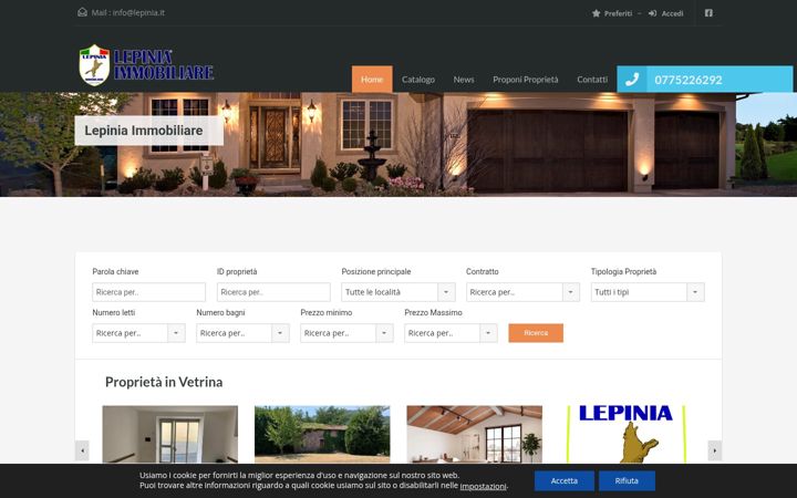 Screenshot of lepinia.it