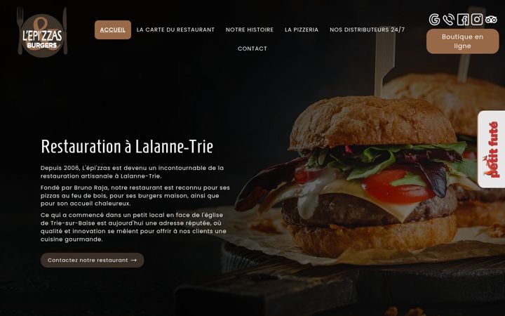 Screenshot of lepizzas.fr