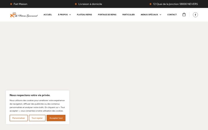 Screenshot of leplateaugourmand.com