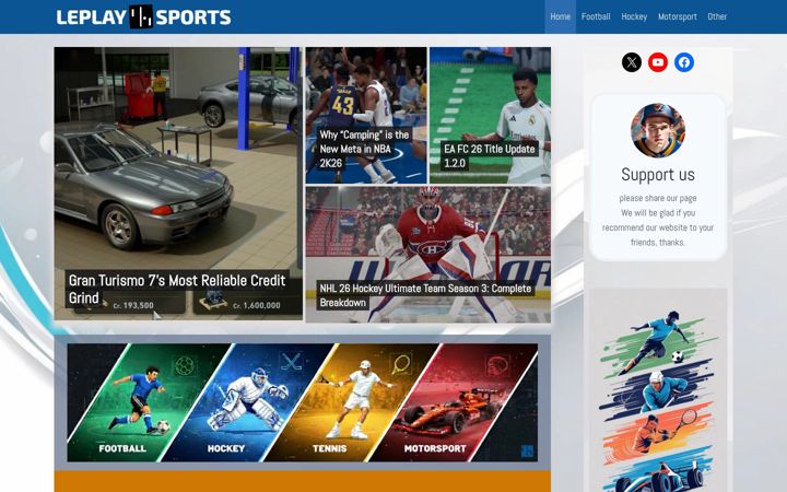 Screenshot of leplaysports.com