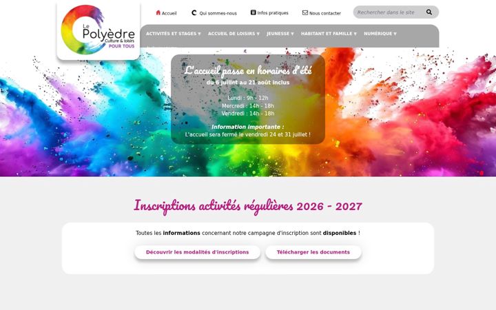 Screenshot of lepolyedre.fr