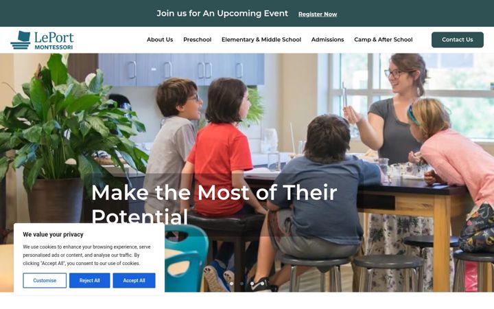 Screenshot of leportschools.com