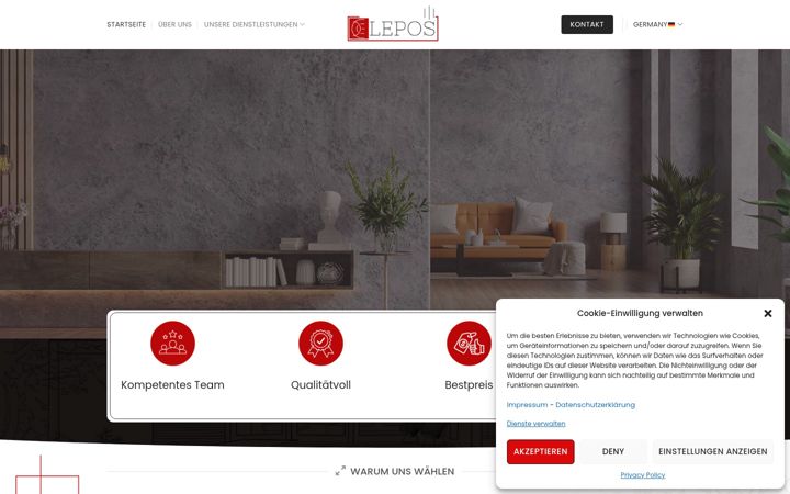 Screenshot of lepos-bau.de