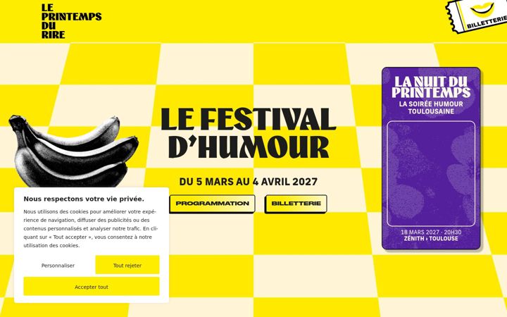 Screenshot of leprintempsdurire.com