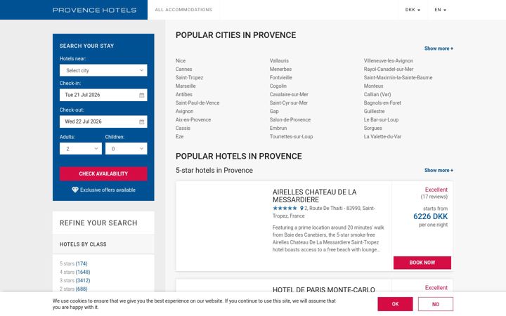 Screenshot of leprovencehotels.com