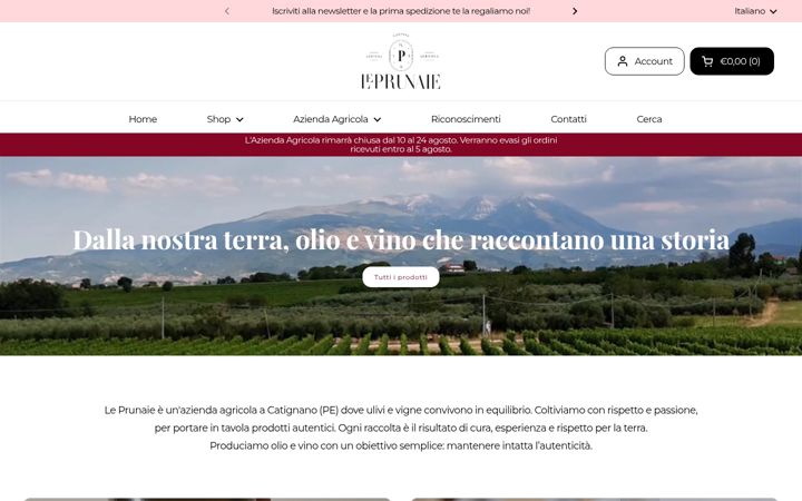 Screenshot of leprunaie.it