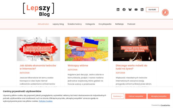 Screenshot of lepszyblog.pl