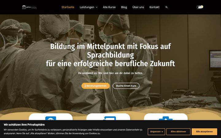 Screenshot of leptisacademy.com