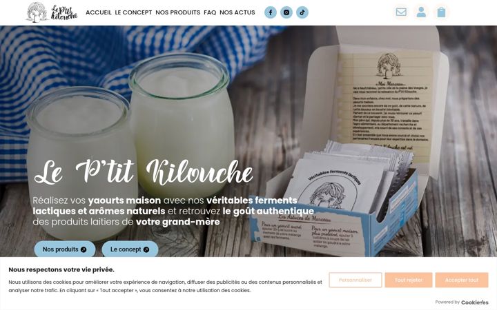 Screenshot of leptitkilouche.fr