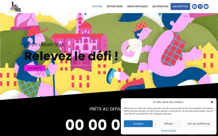 Screenshot of lepuyurbantrail.fr