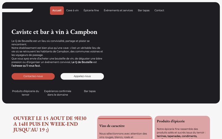 Screenshot of leqdebouteille.fr