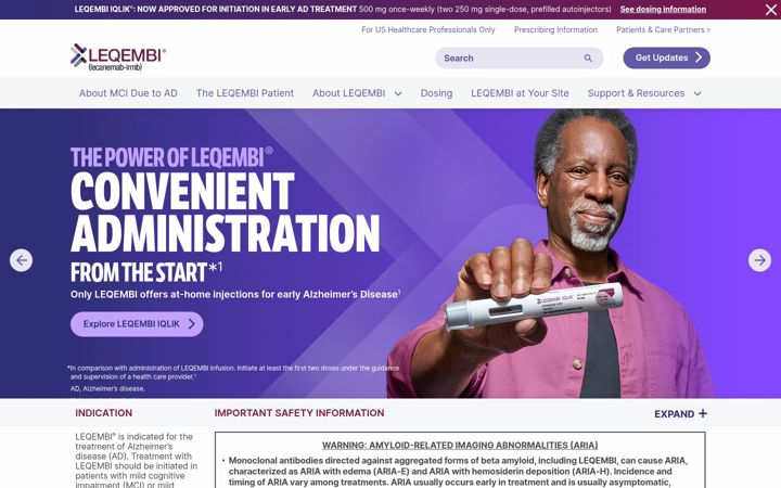 Screenshot of leqembihcp.com