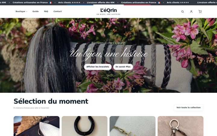 Screenshot of leqrin.fr