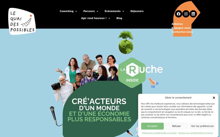 Screenshot of lequaidespossibles.org