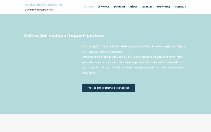 Screenshot of lequatriemetrimestre.com