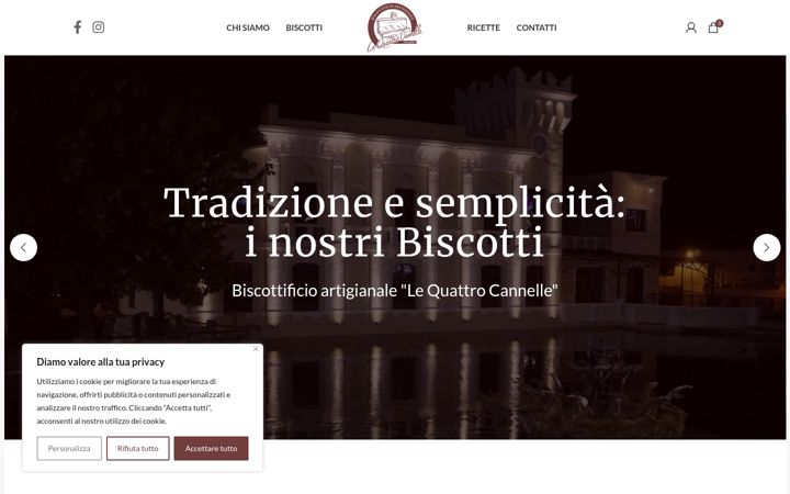 Screenshot of lequattrocannelle.it