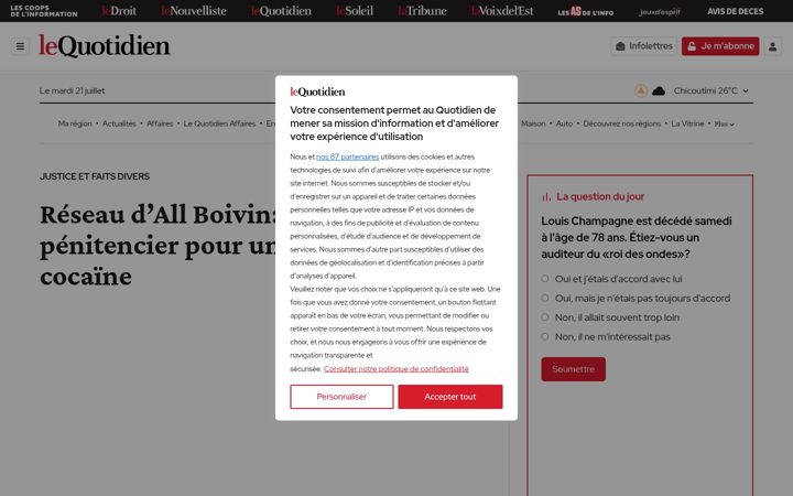 Screenshot di lequotidien.com