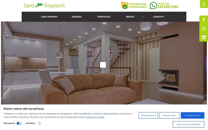 Screenshot of leraimpianti.it