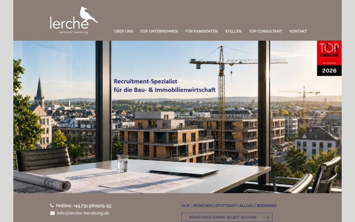 Screenshot of lerche-beratung.de