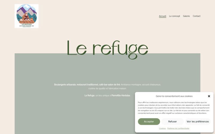 Screenshot of lerefuge65.fr