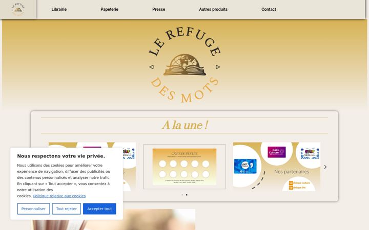 Screenshot of lerefugedesmots.com