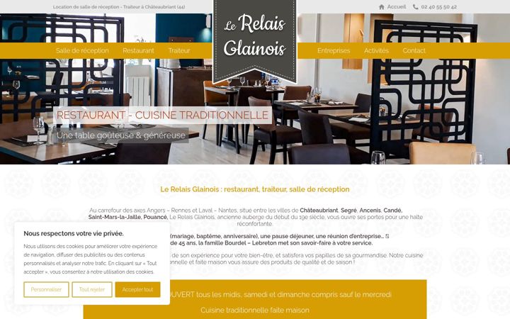 Screenshot of lerelais-glainois.com