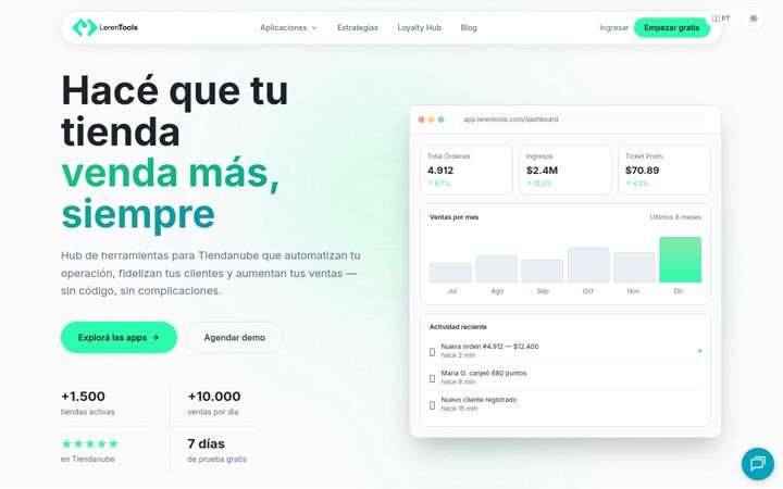 Screenshot of lerentools.com