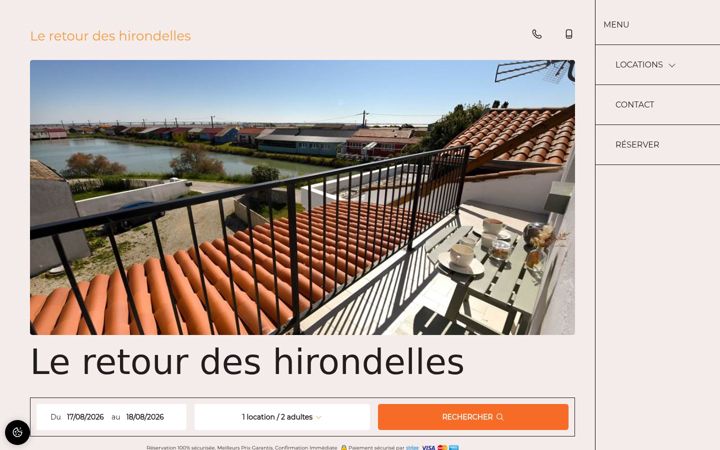 Screenshot of leretourdeshirondelles.fr